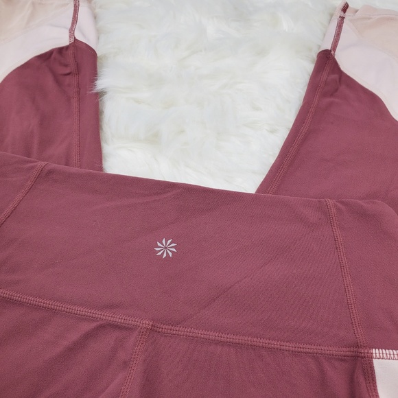NWOT Athleta Pink Exhale Capri Leggings - Picture 5 of 6